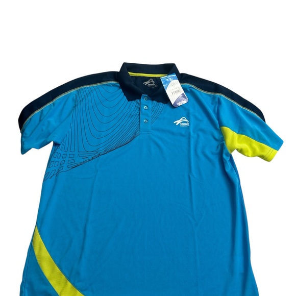Official Tennis Australia Men’s Polo Shirt - Size XL - Blue/Neon - NWT Authentic - Picture 3 of 8